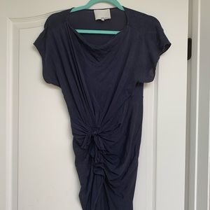 Philip Lim navy ruched mini dress